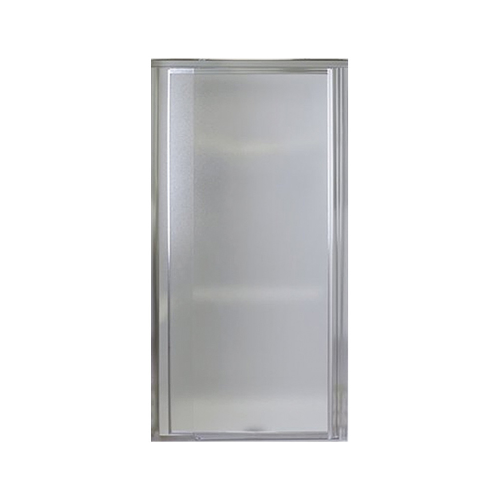 Vista Pivot II 42x65-1/2" Shower Door Silver & Pebbled Glass