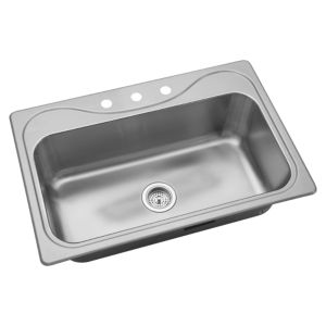Southhaven 33x22x8-5/16" Stainless Steel Kitchen Sink 3 Hole