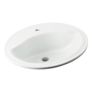 Sanibel 20-1/4x17-1/4" Drop In Bathroom Sink in White