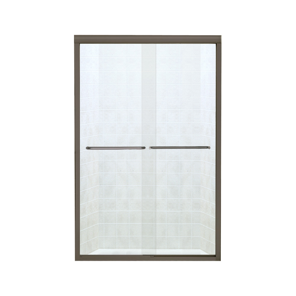 Finesse 47-5/8x70-1/16" Shower Door in Bronze & Clear Glass