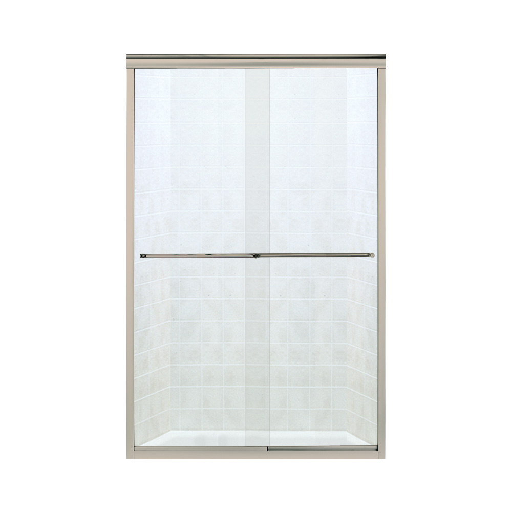 Finesse 47-5/8x70-1/16" Shower Door in Nickel & Clear Glass