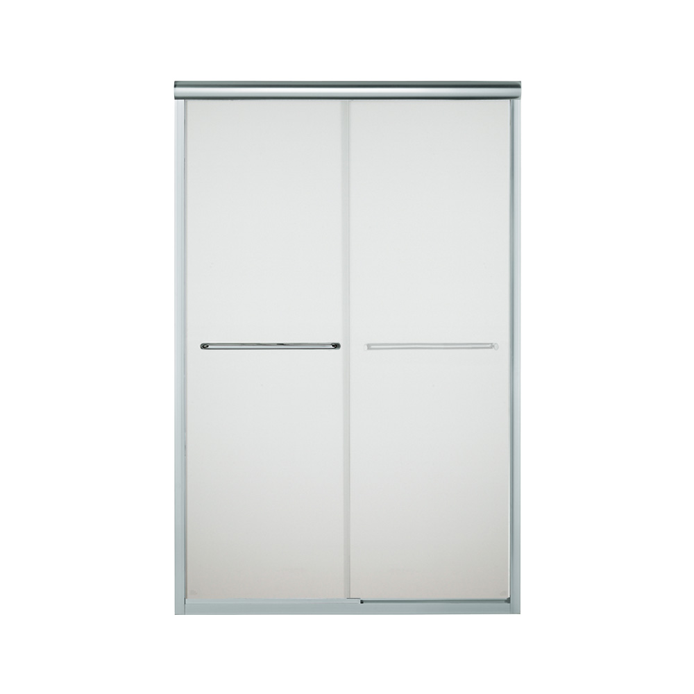 Finesse 47-5/8x70-1/16" Shower Door, Silver & Frosted Glass