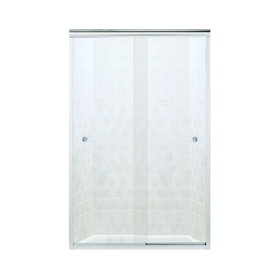 Finesse 47-5/8x70-1/16" Shower Door in Silver & Clear Glass