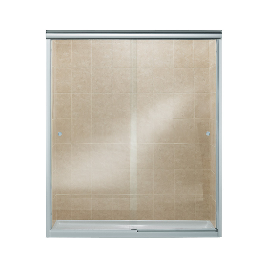 Finesse 59-5/8x70-1/16" Shower Door in Silver & Clear Glass