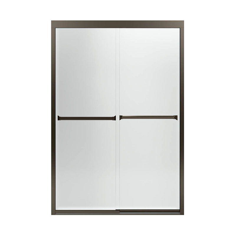 Meritor 47-5/8x69-11/16" Shower Door, Bronze & Frosted Glass