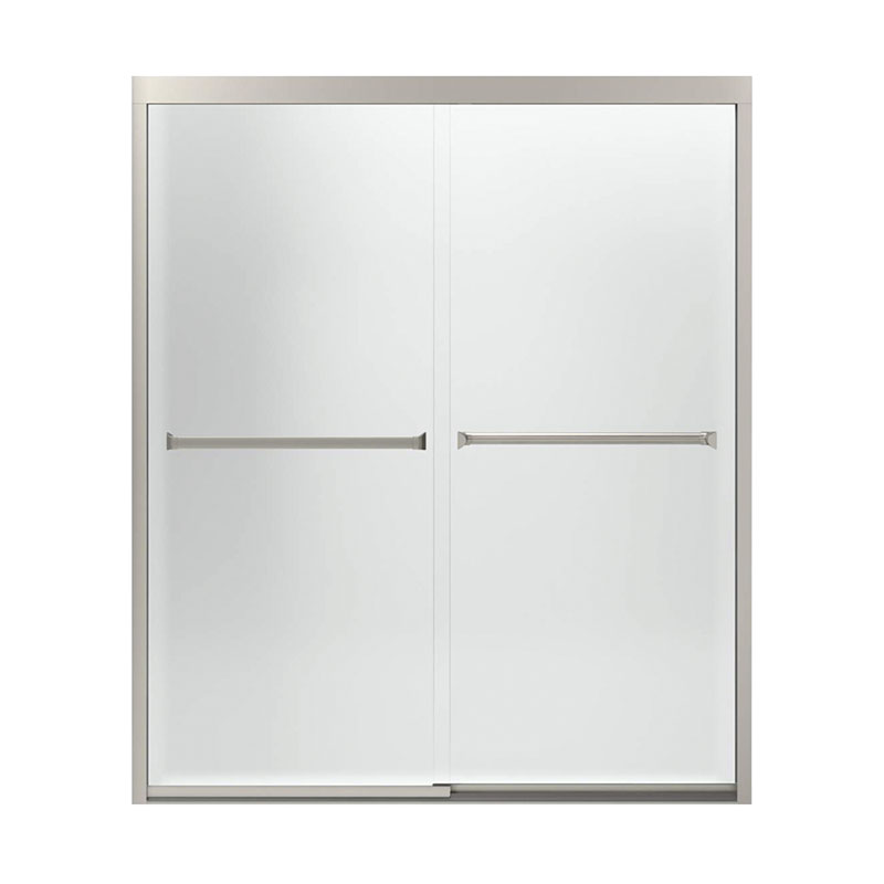Meritor 59-3/8x69-11/16" Shower Door, Nickel & Frosted Glass