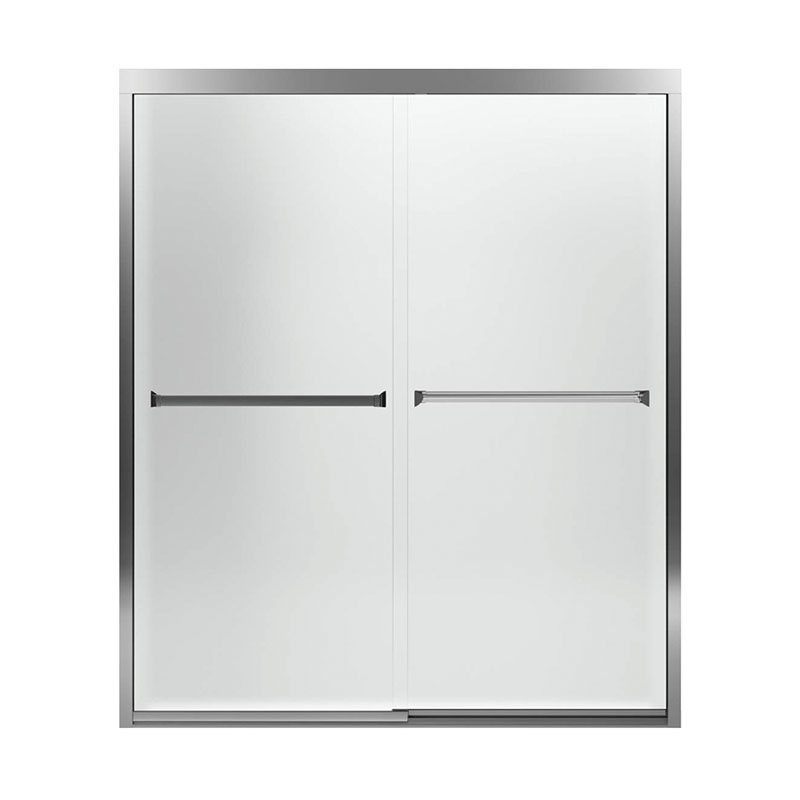 Meritor 59-3/8x69-11/16" Shower Door, Silver & Frosted Glass