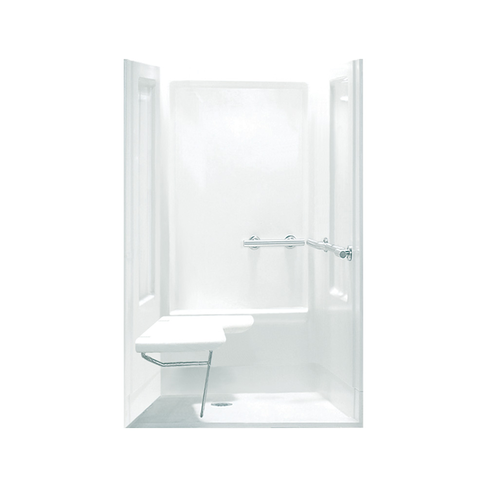 OC-SS-39 Shower Kit 39-3/8x39-3/8x72" White With Seat