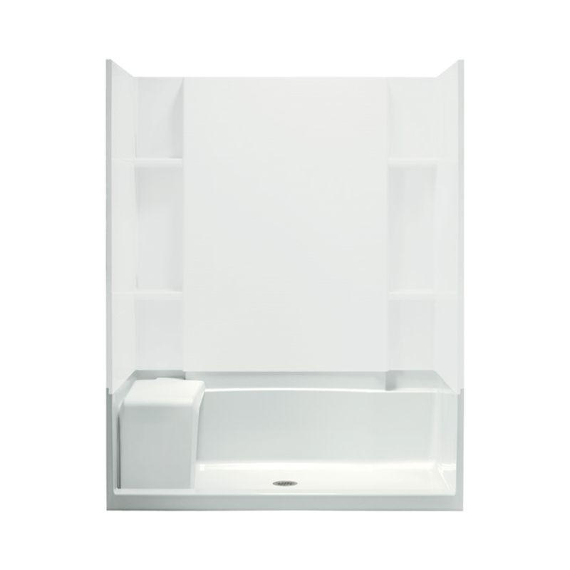 Accord 60x36x21-1/2" Vikrell Seated Shower Base in White