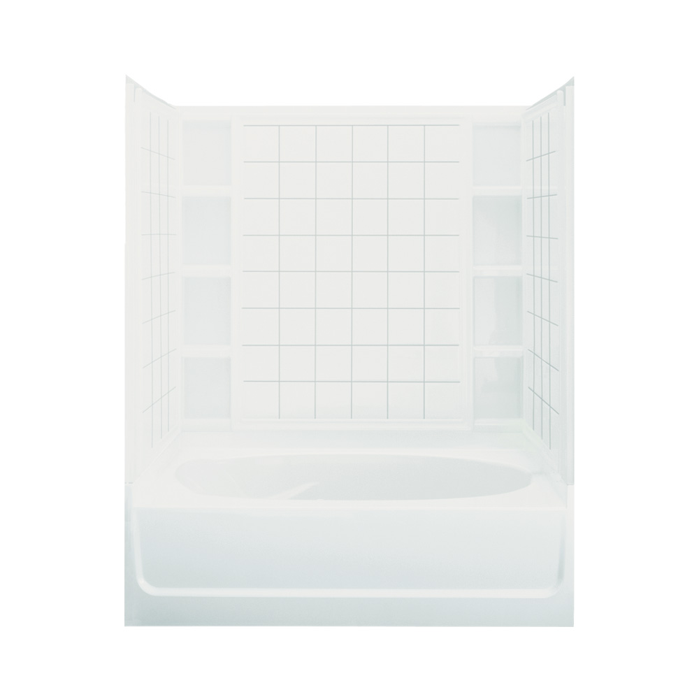 Sterling Ensemble Tile Tub & Shower 60x36x72" White Right Hand Drain