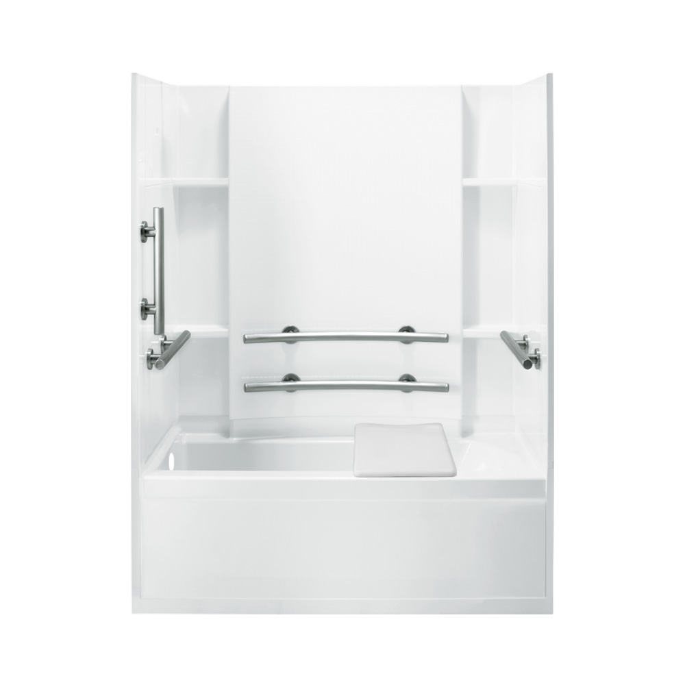 Sterling Accord Tile Tub & Shower 60x32x74-1/4" in White Left Hand Drain