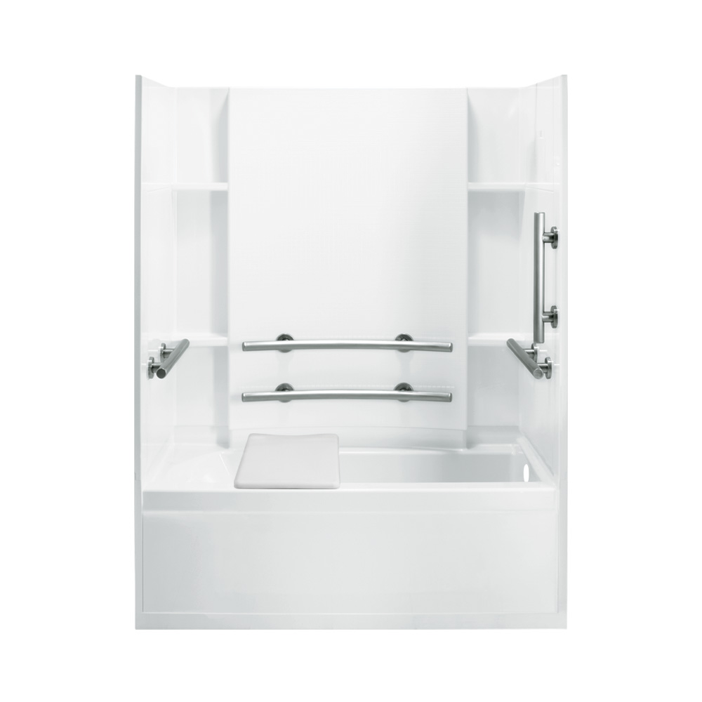Sterling Accord Tile Tub & Shower 60x32x74-1/4" White Right Hand Drain