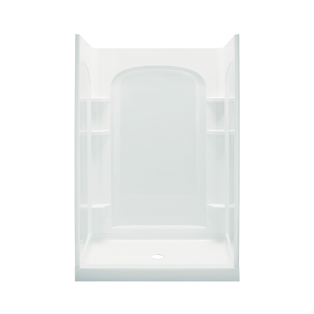 Ensemble Curve Shower Kit 48x34x75-3/4" White