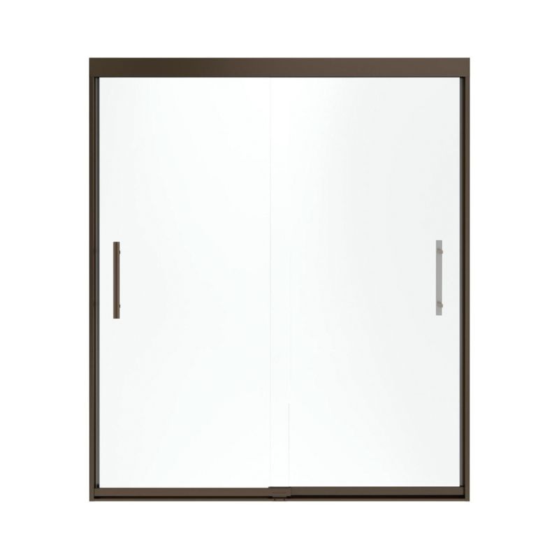 Finesse 47-5/8x70-1/16" Shower Door, Bronze & Frosted Glass