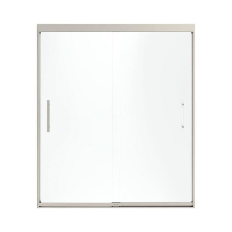 Finesse 59-5/8x70-1/16" Shower Door, Nickel & Frosted Glass