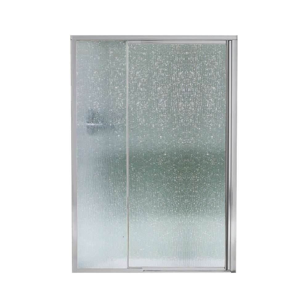 Vista Pivot II 48x65-1/2" Shower Door in Silver & Rain Glass