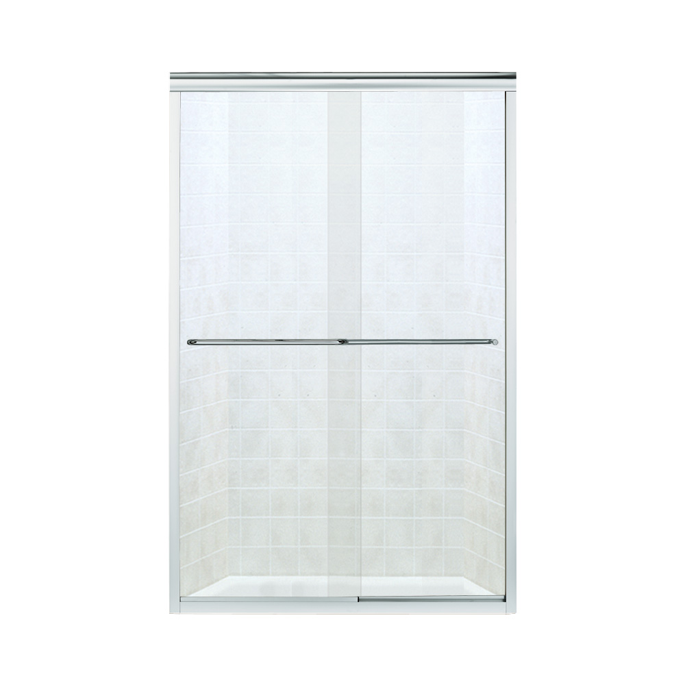 Finesse 45-3/8x65-1/2" Shower Door in Silver & Clear Glass