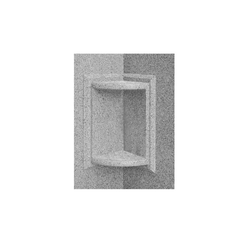 Corner Soap Shelf 5-3/4x11" in Gray Granite
