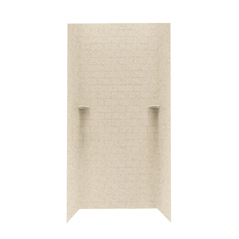 Classic Subway Tile Shower Wall Kit 36x36x96" in Bermuda Sand