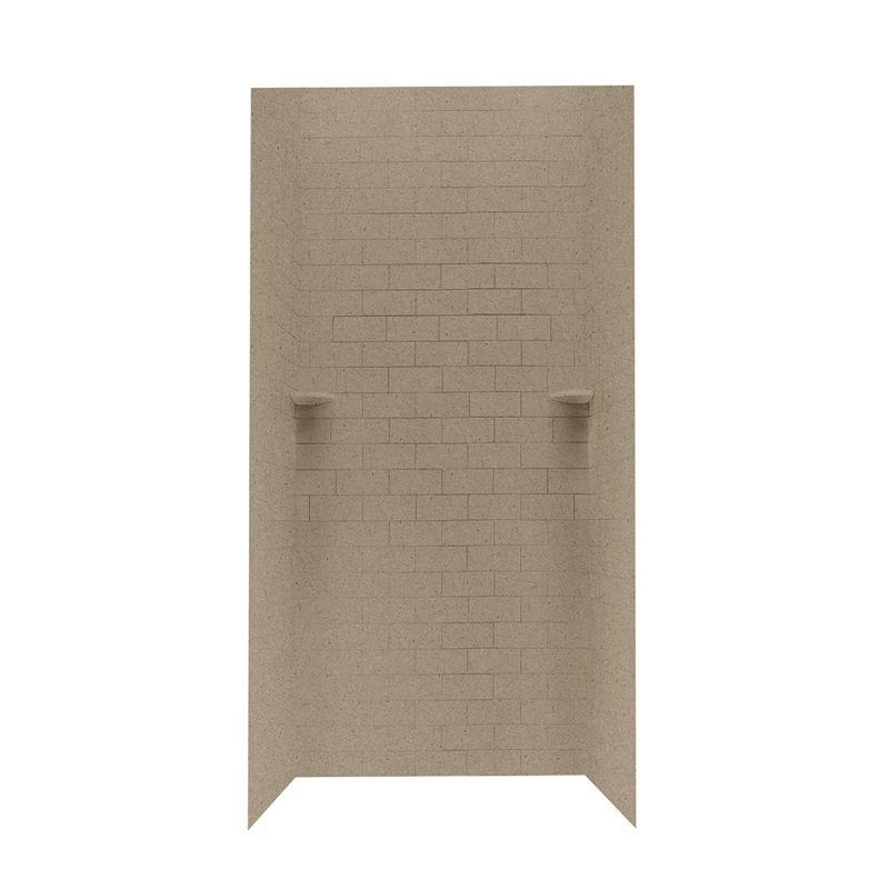Classic Subway Tile Shower Wall Kit 36x36x96" in Barley