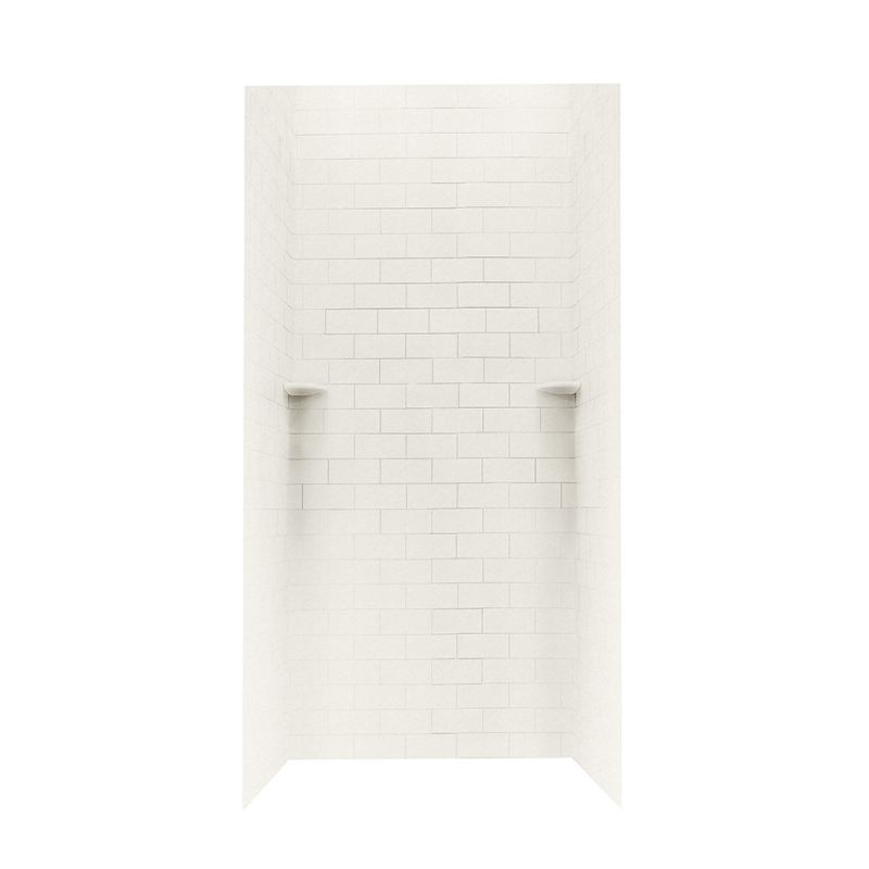 Classic Subway Tile Shower Wall Kit 36x36x96" in Glacier
