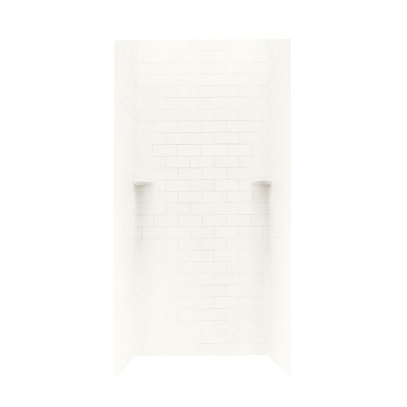 Classic Subway Tile Shower Wall Kit 36x36x96" in Baby's Breath