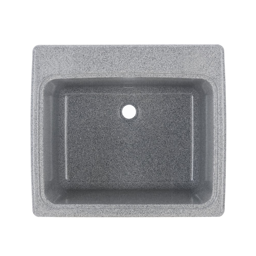 Single Bowl 25x22x13-9/16" Large Utility Sink in Gray