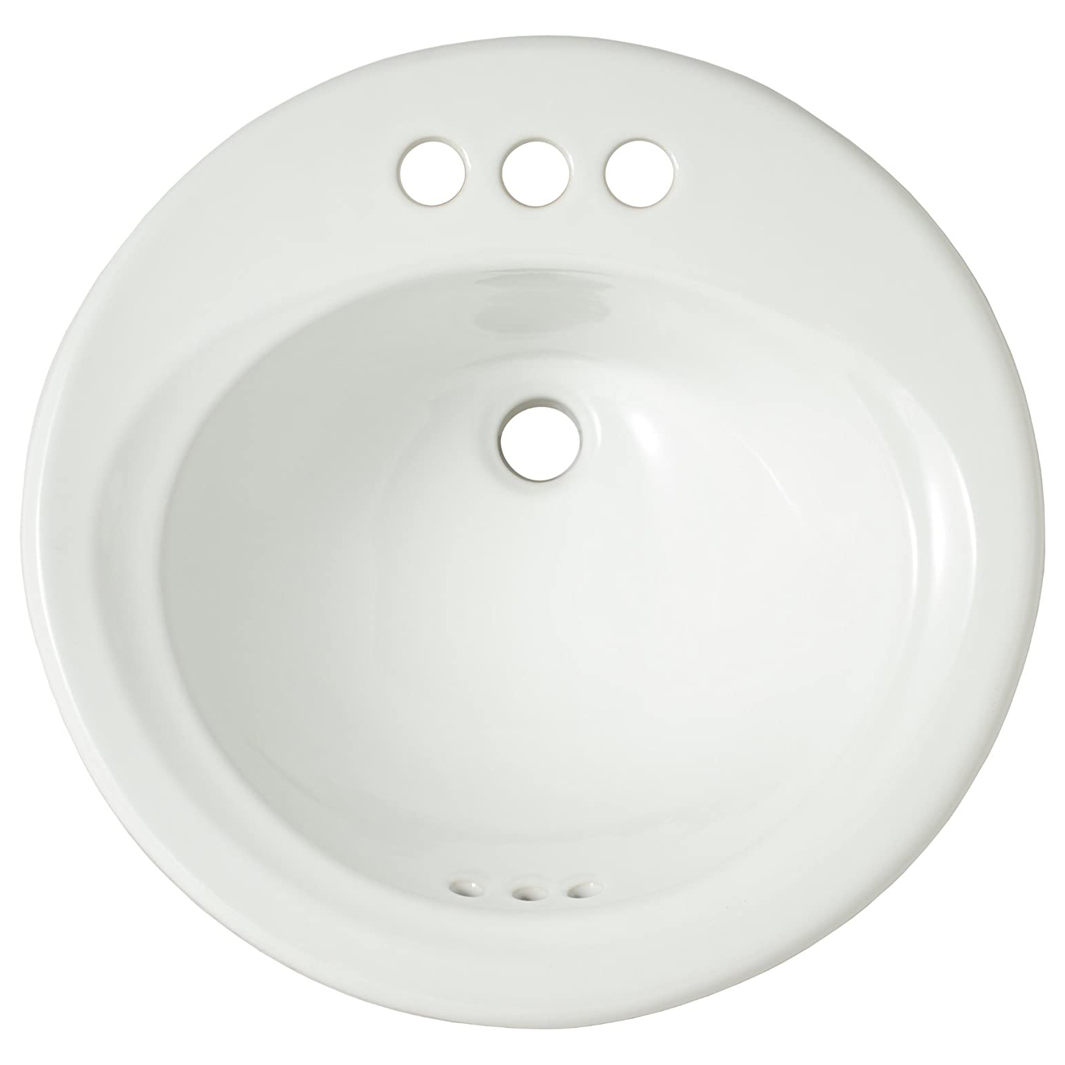 19-1/2" Drop In Lav Sink w/4" Fct Holes in Cotton White
