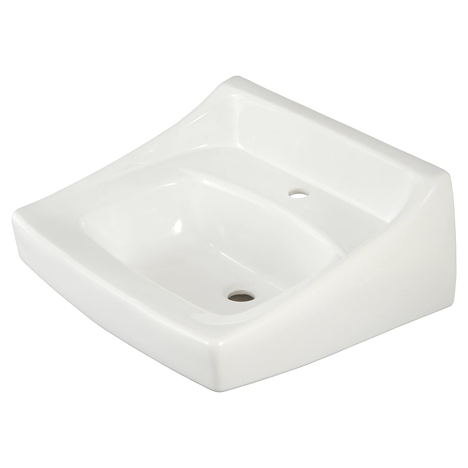 Wall 20-7/8x18" Lav Sink w/1 Faucet Hole in Cotton White