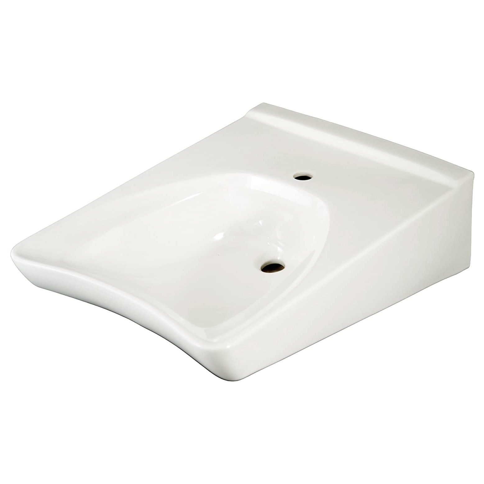 Wall 20-1/2x27" Lav Sink w/1 Faucet & Soap Hole in Cotton White