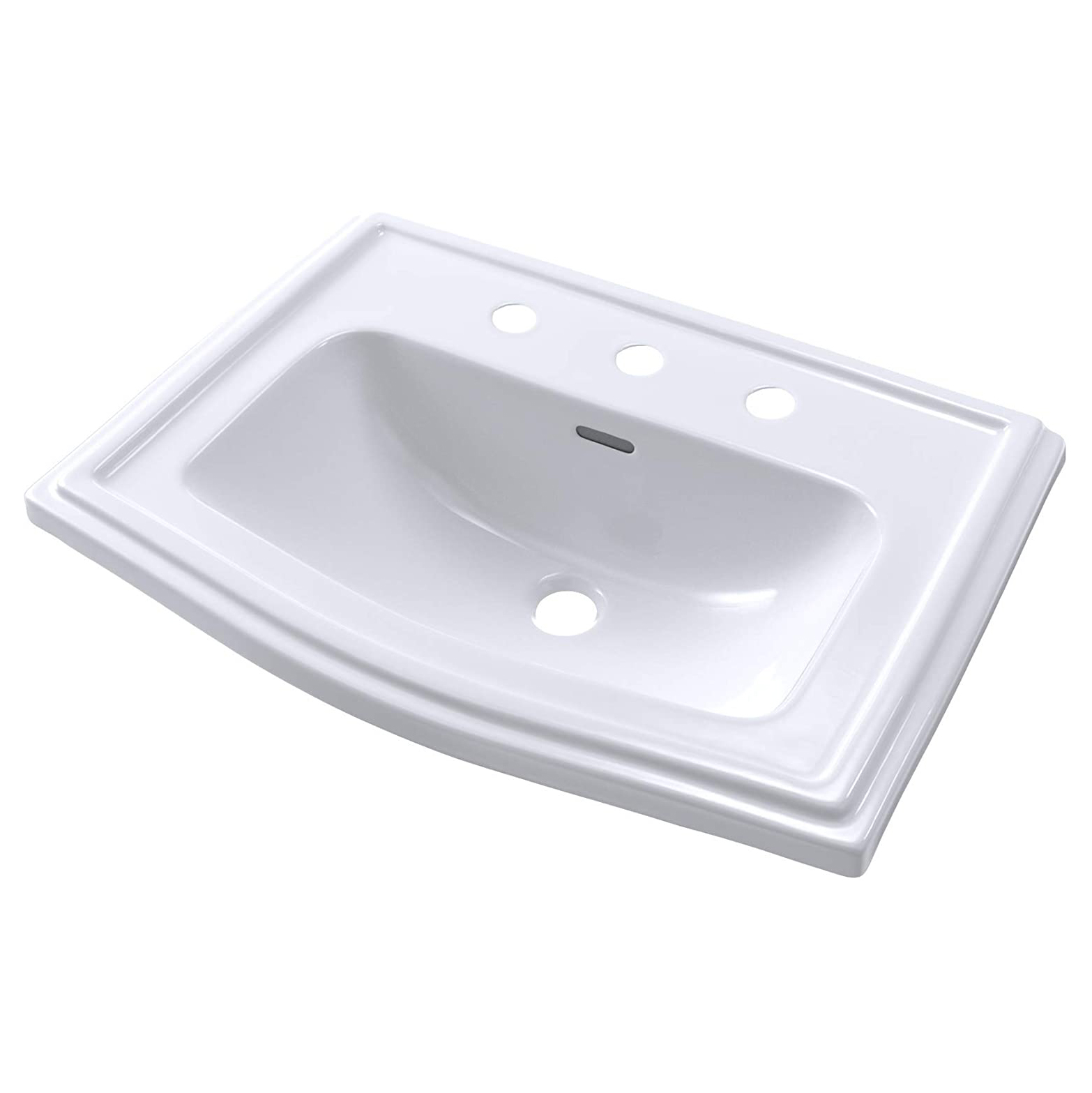 Clayton 25x18" Drop In Lav Sink w/8" Fct Holes in Cotton White