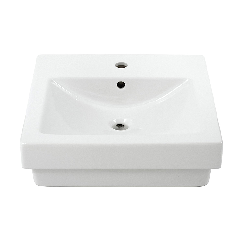 Vernica Design II 20x18" Drop-In Bathroom Sink in Cotton w/1 Hole