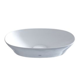 Kiwami 15x10" Oval Vessel Lav Sink in Cotton White