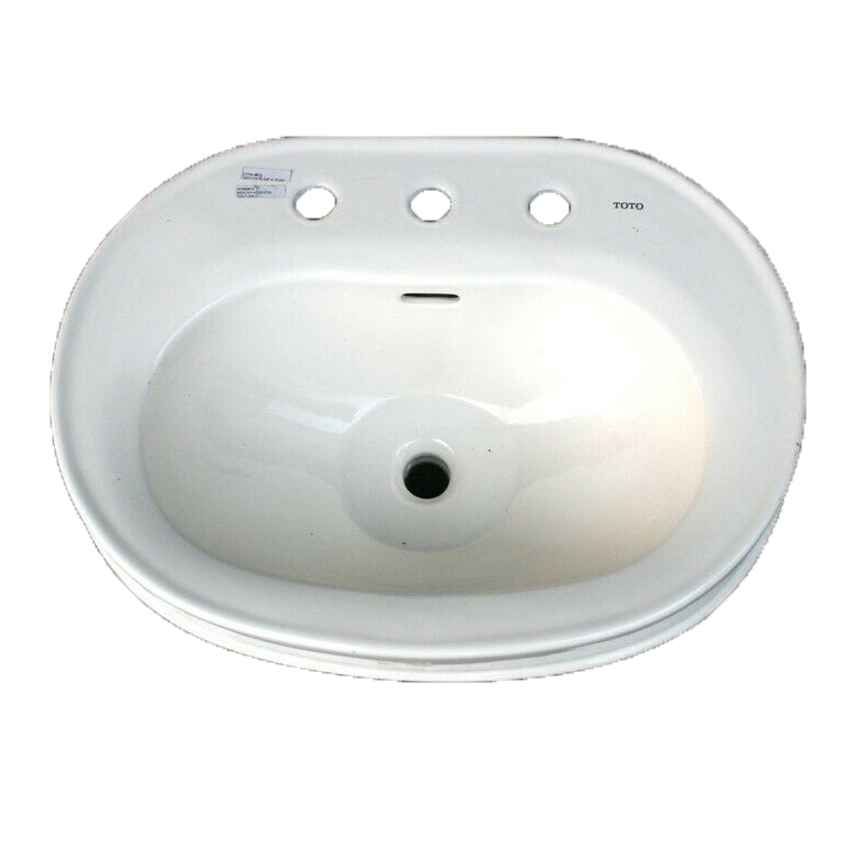 Mercer 25x18" Pedestal Lav Sink w/4" Fct Holes in Cotton White