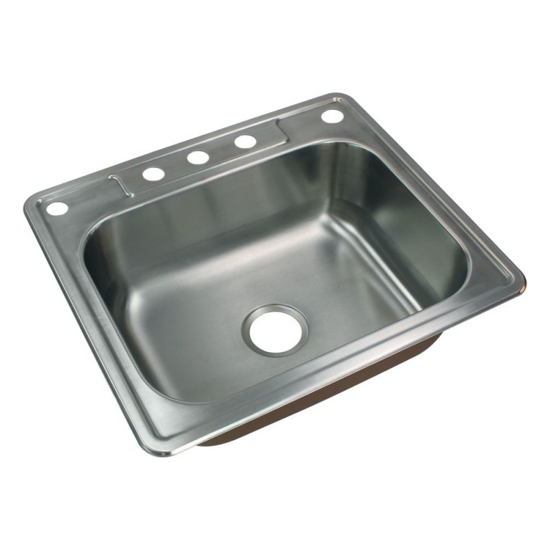 Classic 25x22-1/64x8" Stainless Steel Kitchen Sink w/5 Holes
