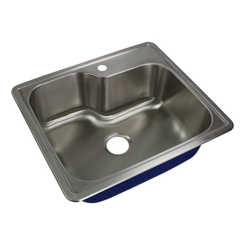 Meridian 25x22-1/64x9" Stainless Steel Kitchen Sink w/1 Hole