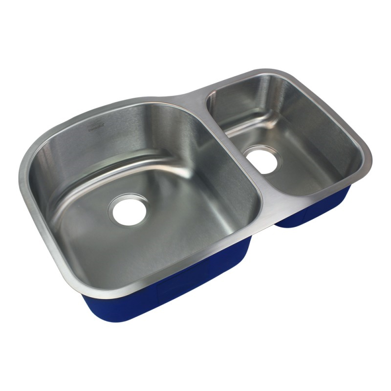 Meridian 31-1/2x20-15/32x9" SS 75/25 Double Bowl Sink