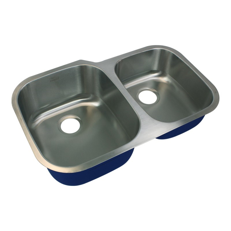 Meridian 31-13/16x20-43/64x9" SS 60/40 Double Bowl Sink