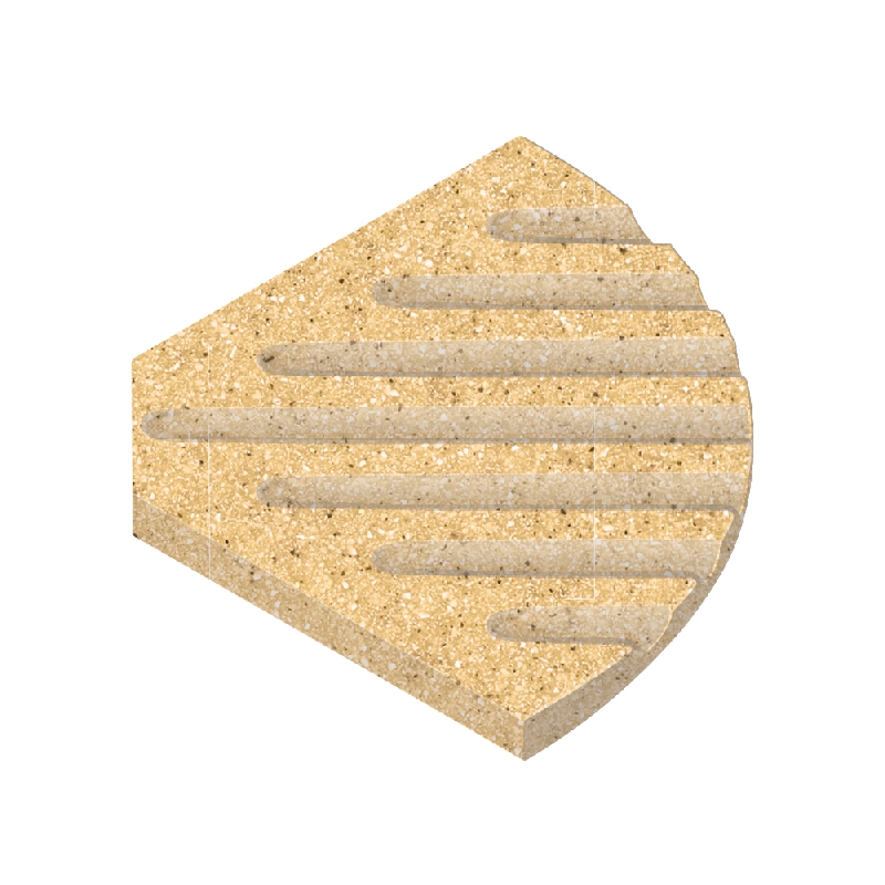Corner 5-1/2x5-1/2x1/2" Soap Dish in Matrix Sand
