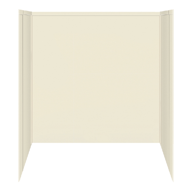 Décor 60x32x60" Tub Wall Kit in Biscuit