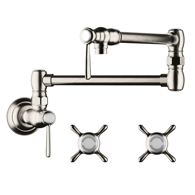 Axor Montreux Single Hole Wall Mount Pot Filler in Nickel