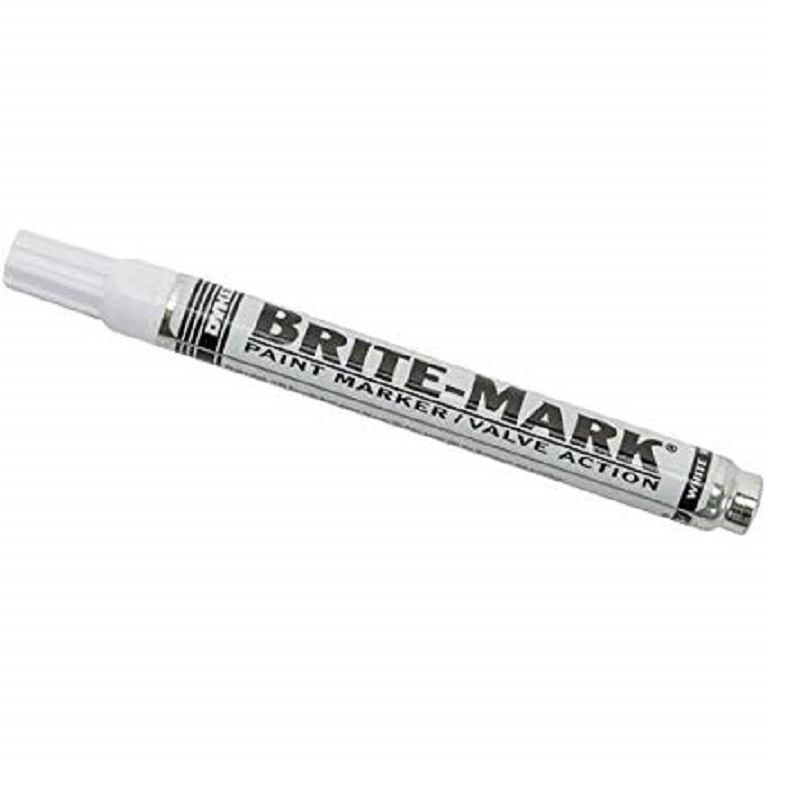 Paint Marker Medium Tip White Valve Action Brite-Mark