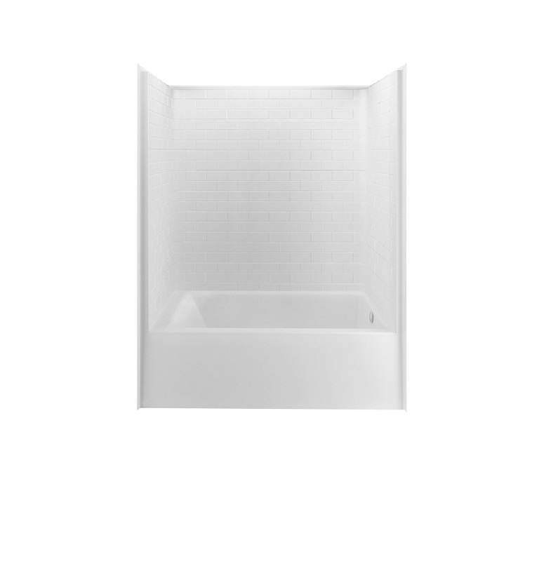 Alcove 1-Piece Tub & Shower 60x33x81" w/LH Drain in White