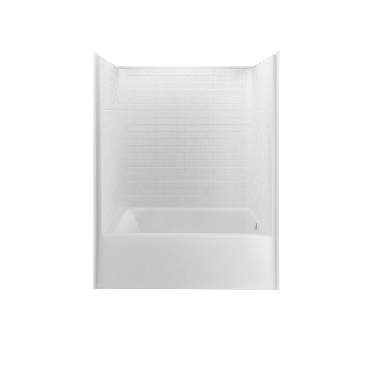 Alcove 1-Piece Tub & Shower 60x33x84" w/LH Drain in White