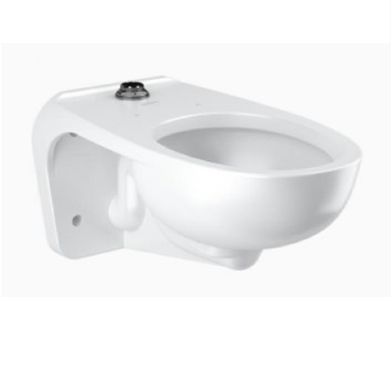 Commercial Wall Mount Elongated Toilet Bowl in White