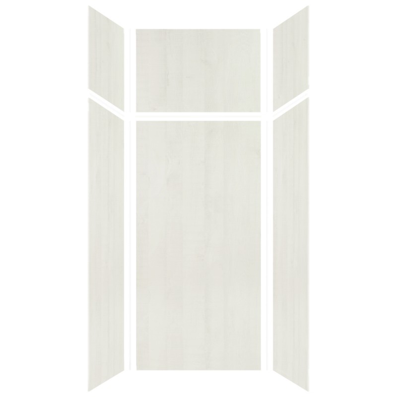 Expressions 36x36x96" Transition Wall Kit in Bleached Oak