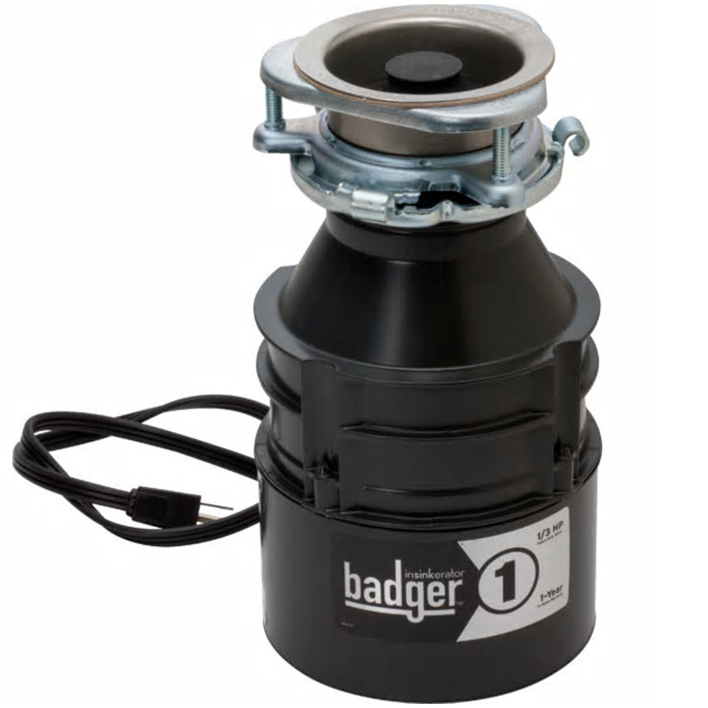 Badger 1 Garbage Disposer w/Cord 1/3 HP