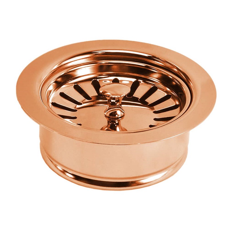 3-1/2" Disposal Basket Strainer in Polished Copper