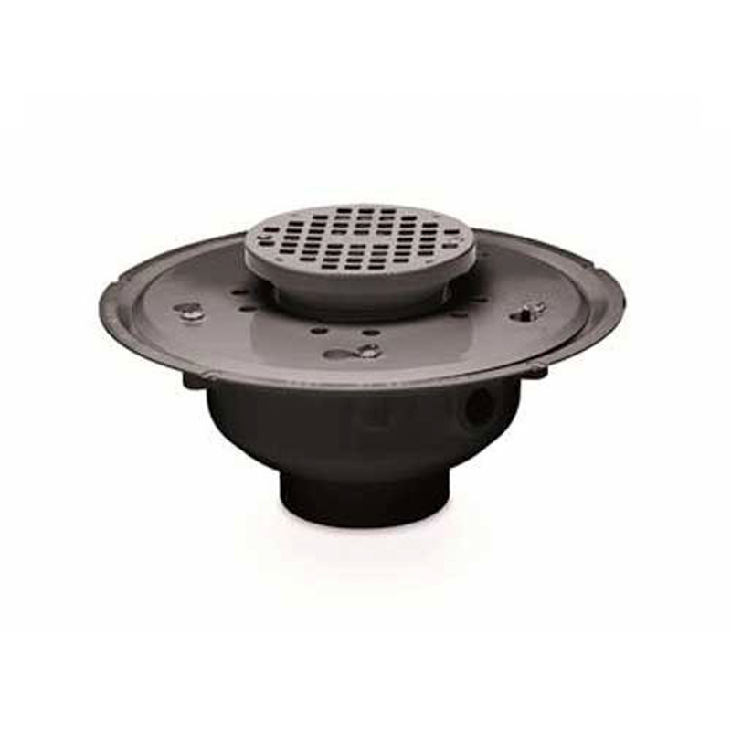 DRAIN 6" ABS BODY ADJUSTABLE COMMERCIAL 82016 5" STAINLESS STEEL ROUND GRATE