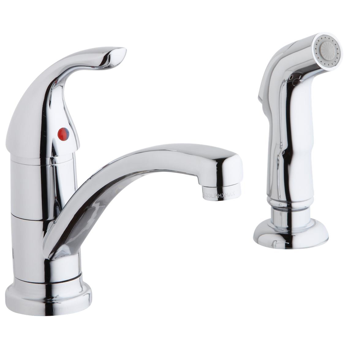 Single Hole Kitchen Faucet in Chrome w/Side spray